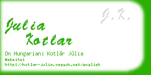 julia kotlar business card